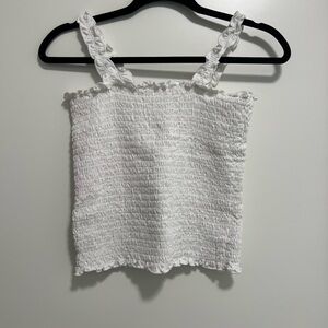 Target White Smocked Tank Top